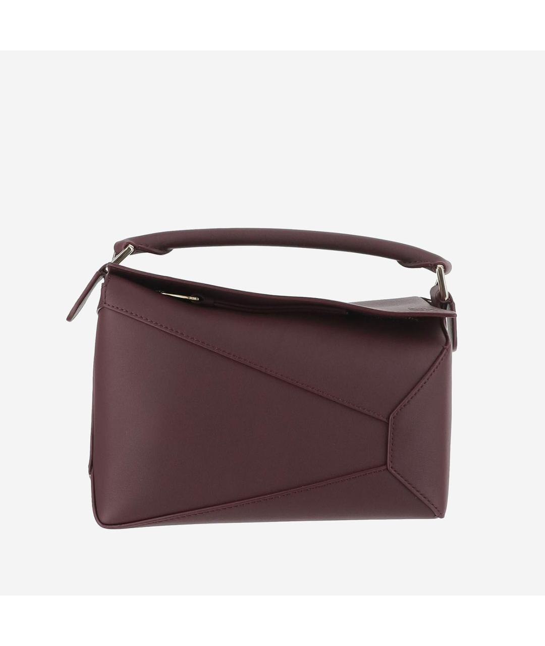 LOEWE Бордовая кожаная сумка через плечо, фото 6