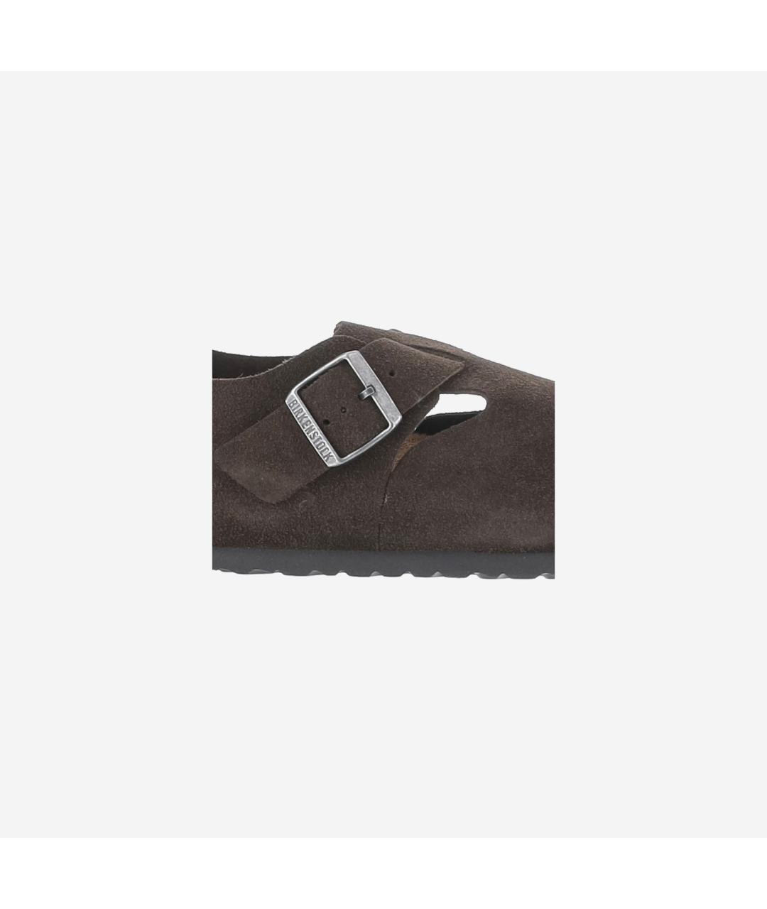BIRKENSTOCK Коричневые замшевые слипоны, фото 5