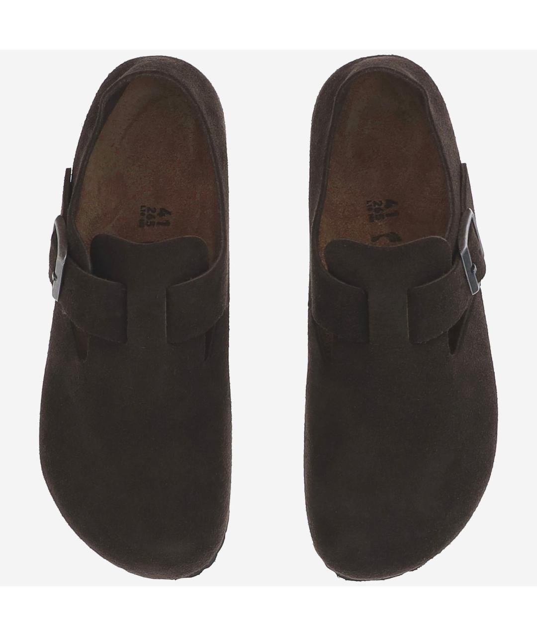 BIRKENSTOCK Коричневые замшевые слипоны, фото 2