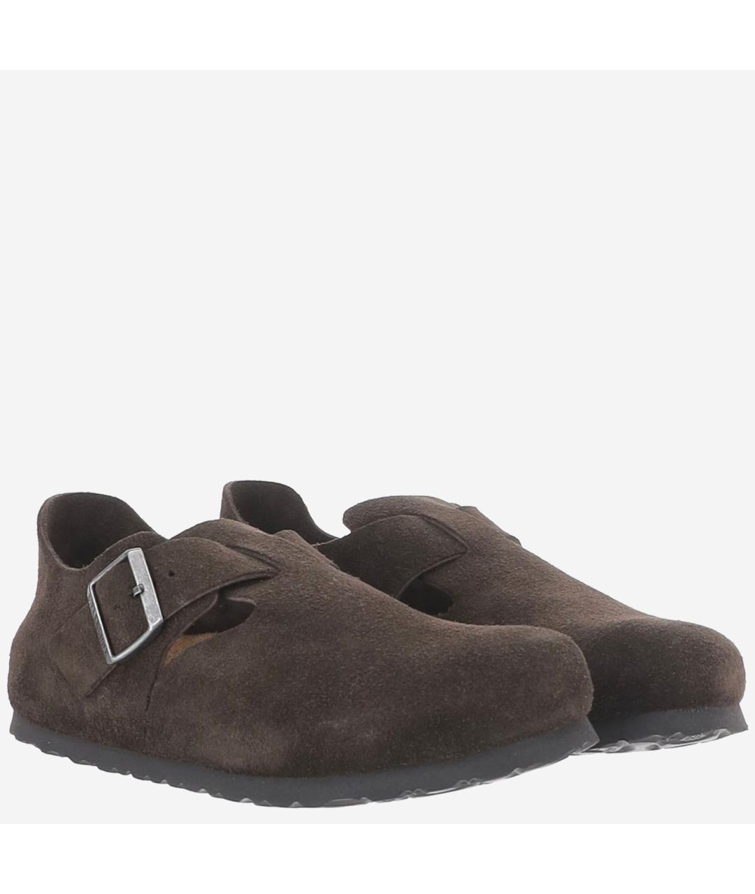 BIRKENSTOCK Коричневые замшевые слипоны, фото 3