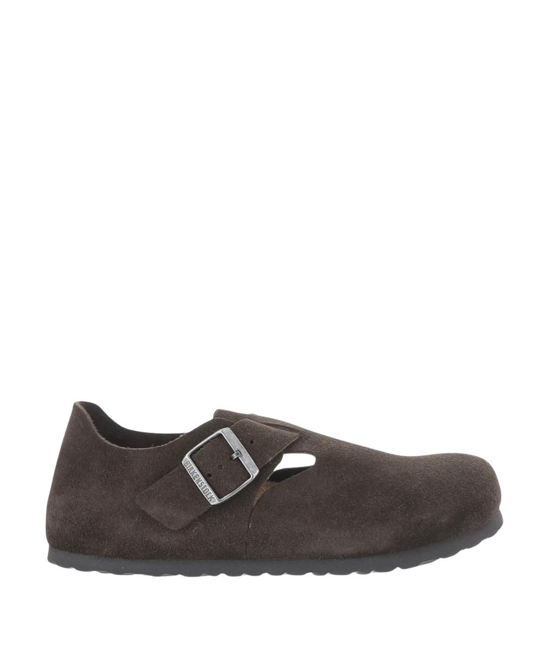 BIRKENSTOCK Коричневые замшевые слипоны, фото 1