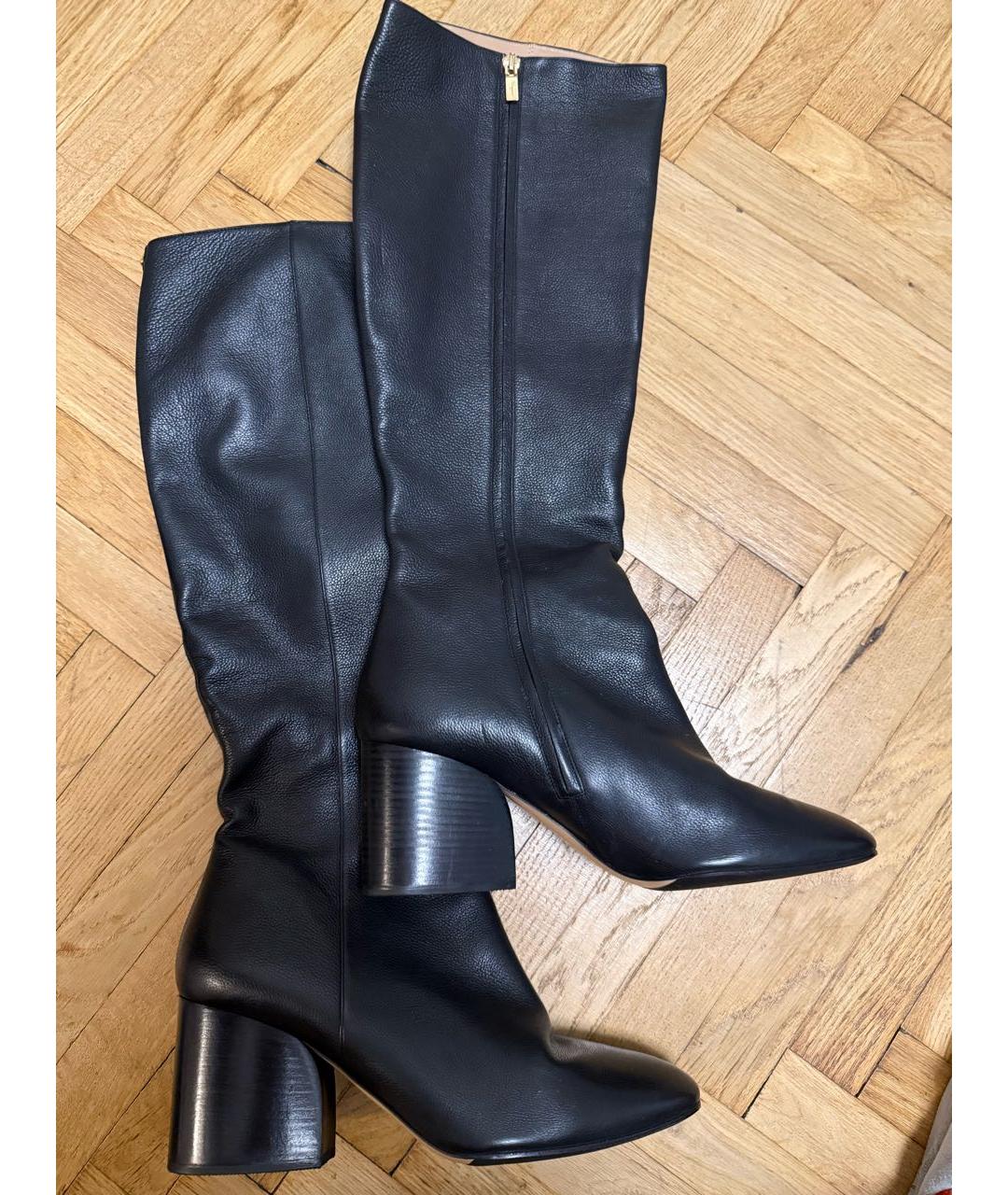 FERRAGAMO Черные кожаные сапоги, фото 5