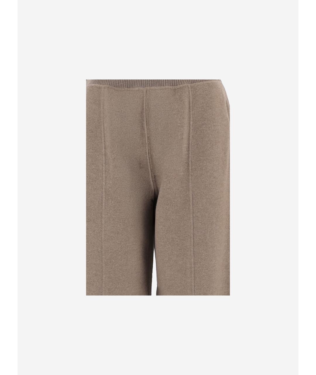 MAX MARA Бежевые шерстяные брюки широкие, фото 3