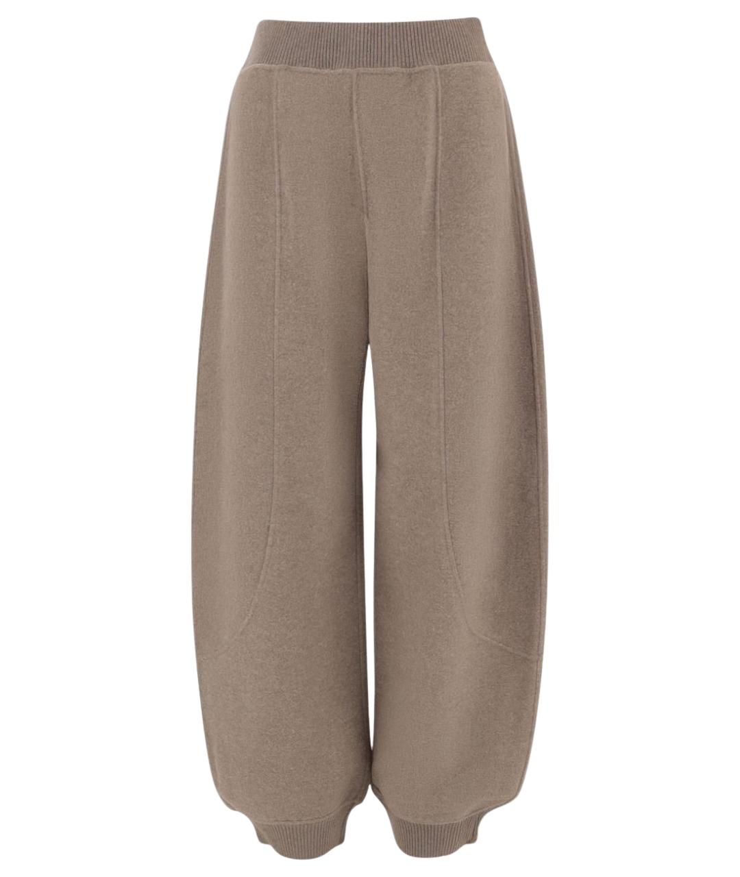 MAX MARA Бежевые шерстяные брюки широкие, фото 1