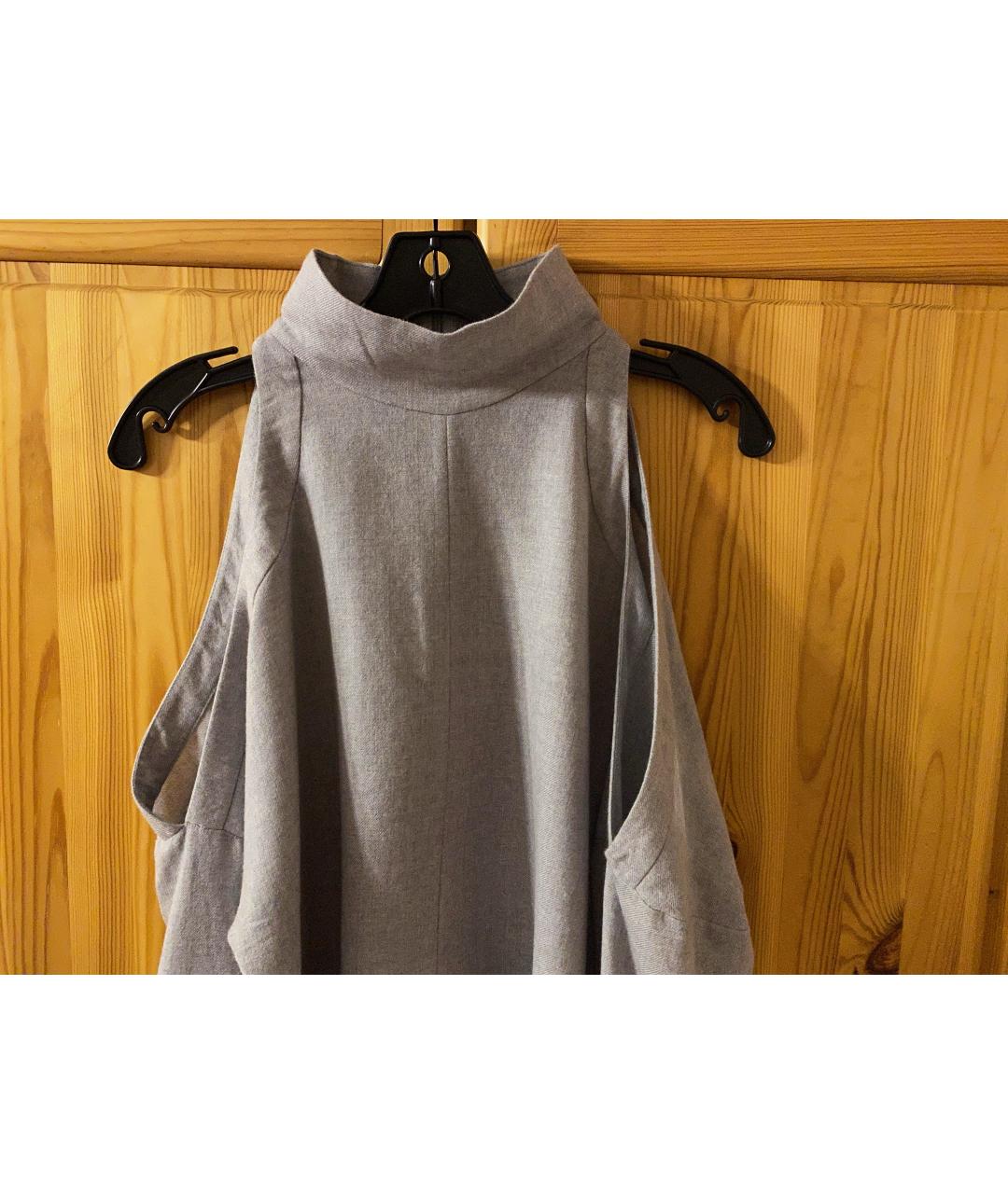 TIBI Серый шерстяной джемпер / свитер, фото 3