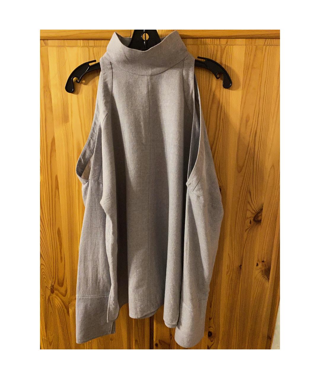 TIBI Серый шерстяной джемпер / свитер, фото 10