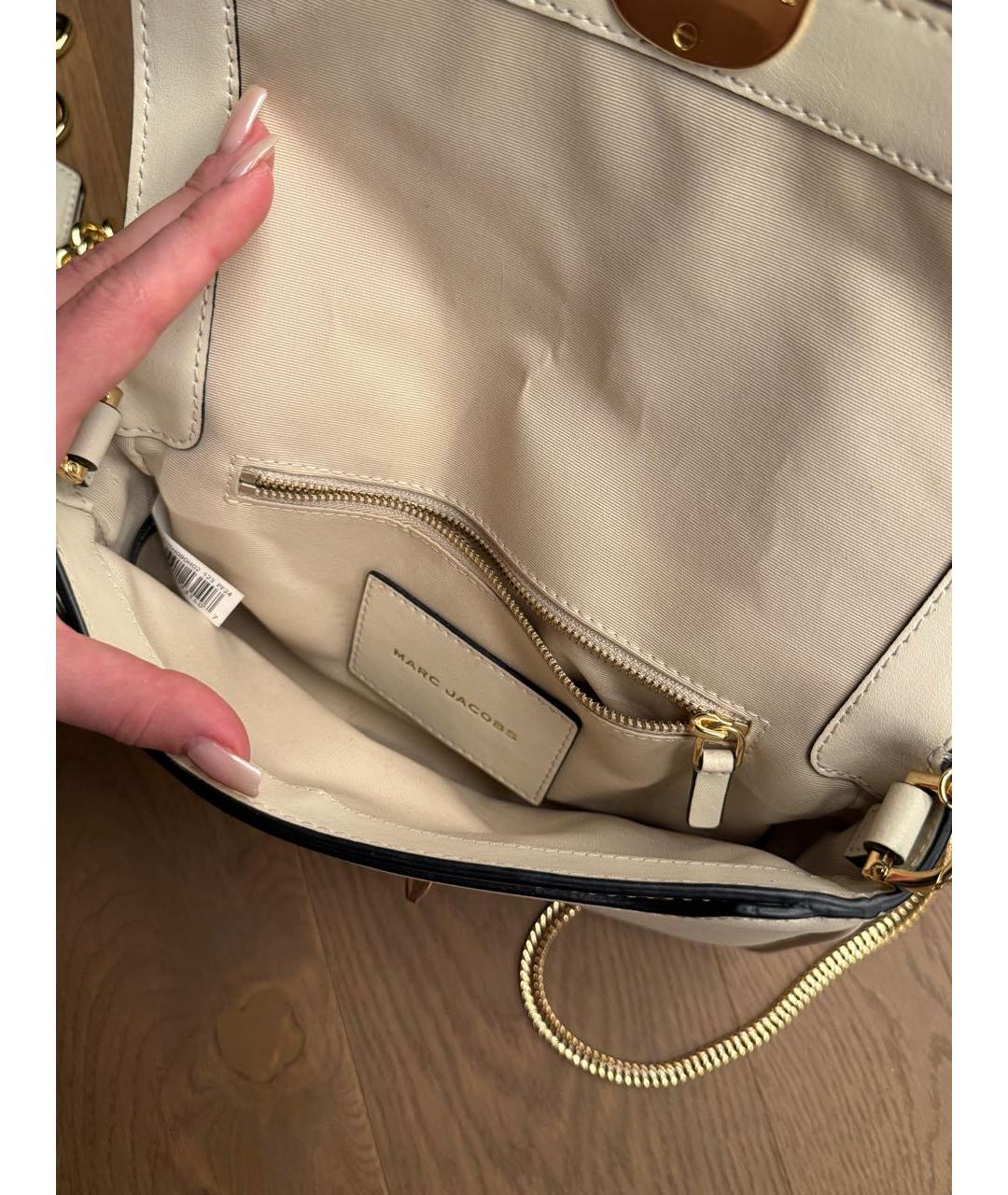 MARC JACOBS Бежевая сумка через плечо из искусственной кожи, фото 5