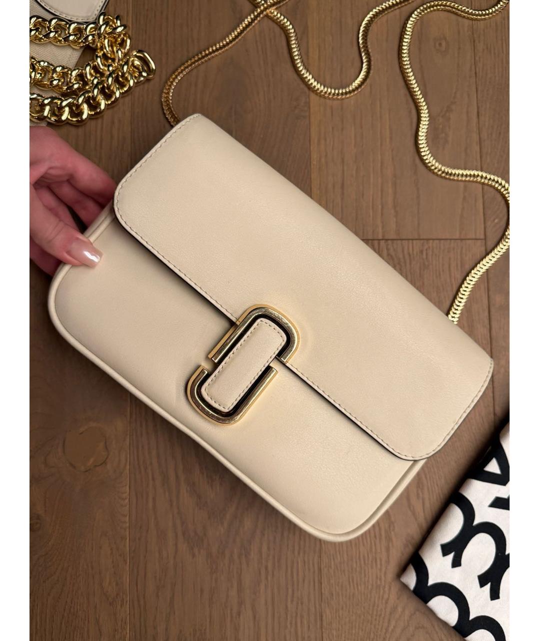 MARC JACOBS Бежевая сумка через плечо из искусственной кожи, фото 2