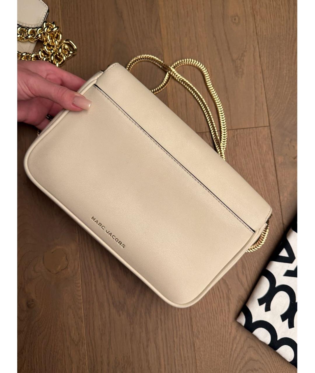 MARC JACOBS Бежевая сумка через плечо из искусственной кожи, фото 4