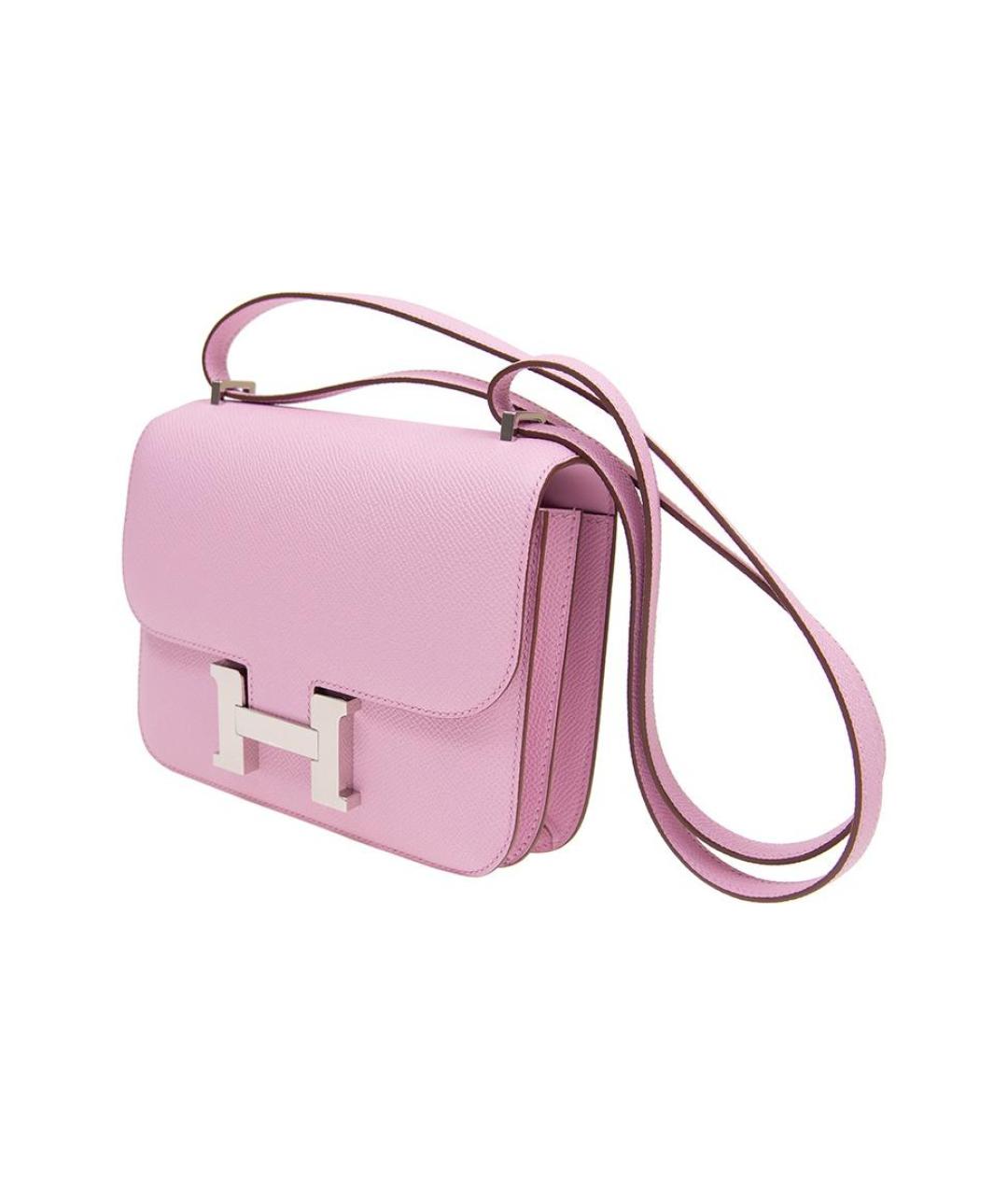 HERMES Фиолетовая кожаная сумка через плечо, фото 2