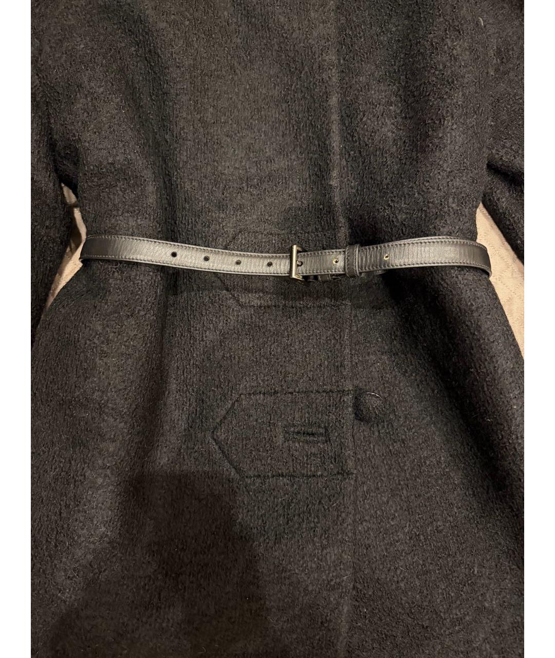 PRADA Черное шерстяное пальто, фото 2