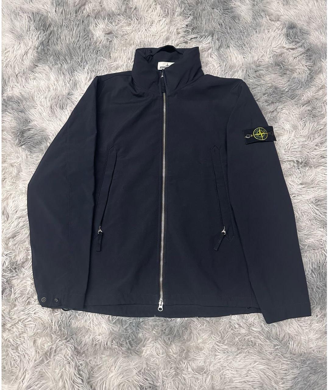STONE ISLAND Темно-синяя нейлоновая куртка, фото 2