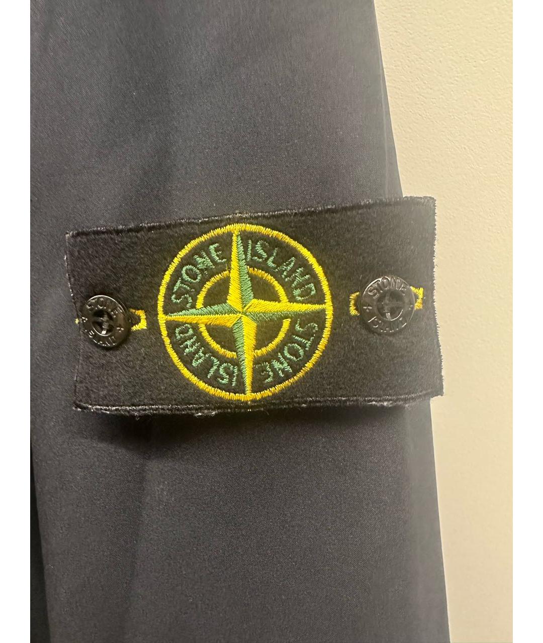 STONE ISLAND Темно-синяя нейлоновая куртка, фото 6