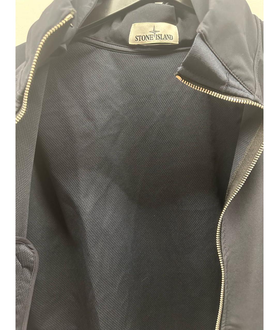 STONE ISLAND Темно-синяя нейлоновая куртка, фото 4