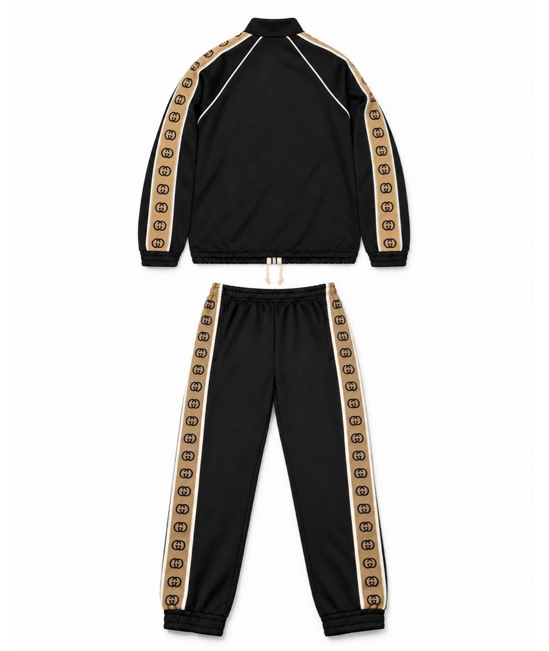 GUCCI Черный хлопковый спортивный костюм, фото 2