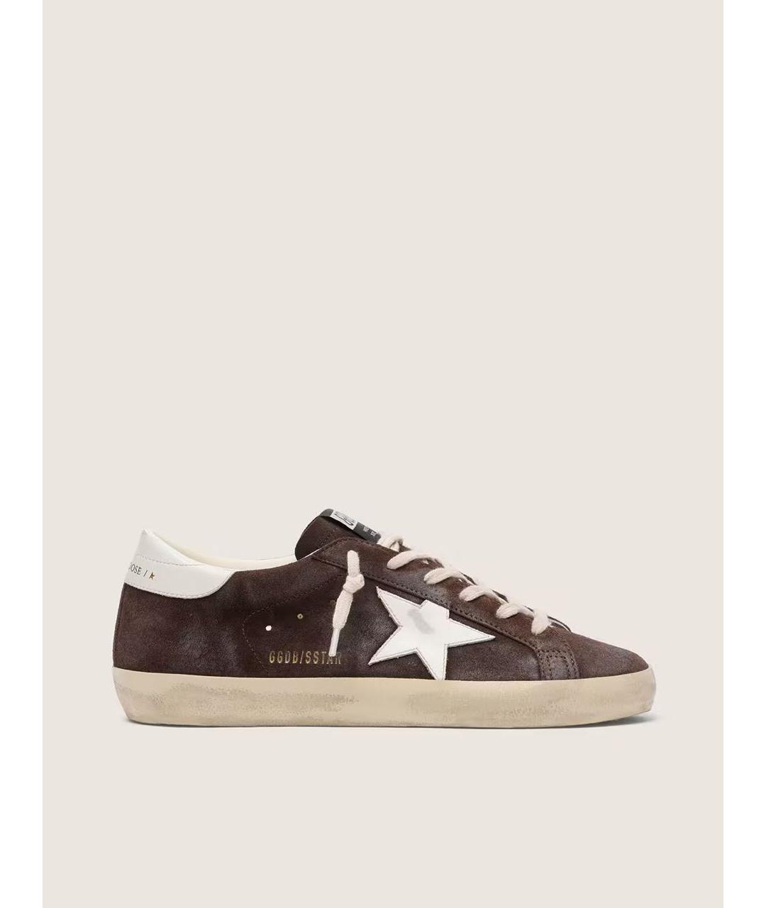 GOLDEN GOOSE Коричневые кожаные кеды, фото 5