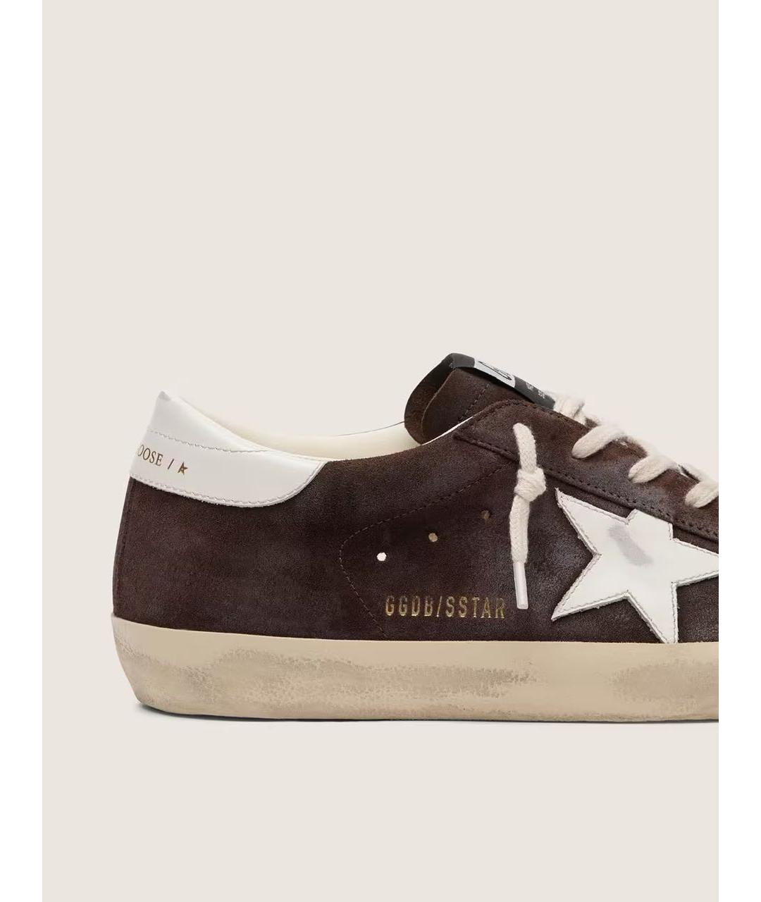 GOLDEN GOOSE Коричневые кожаные кеды, фото 4