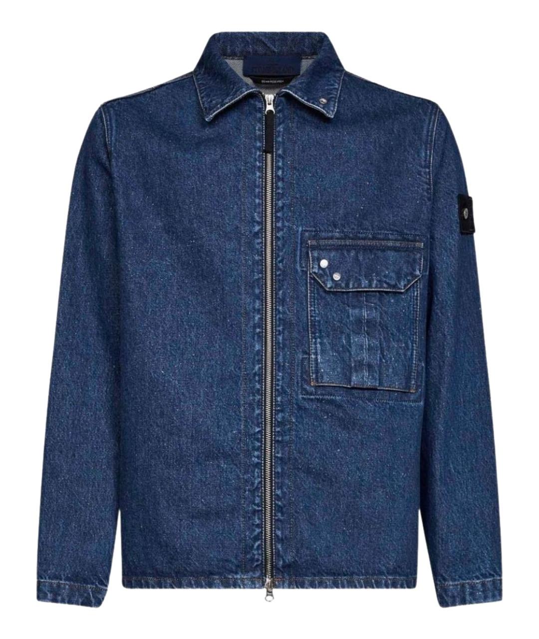 STONE ISLAND Синяя хлопковая кэжуал рубашка, фото 1