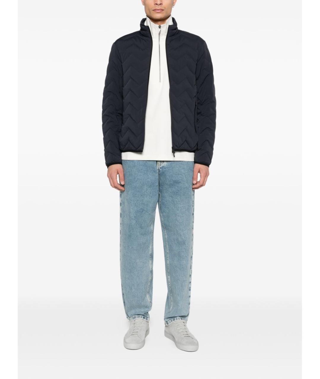 EMPORIO ARMANI Синяя полиамидовая куртка, фото 4