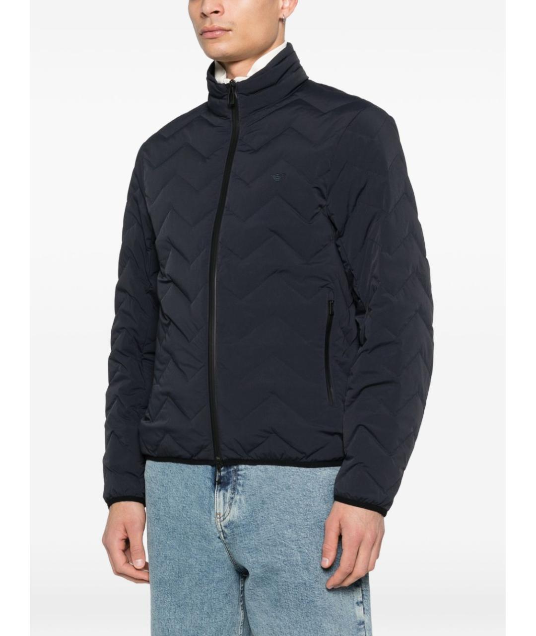 EMPORIO ARMANI Синяя полиамидовая куртка, фото 2