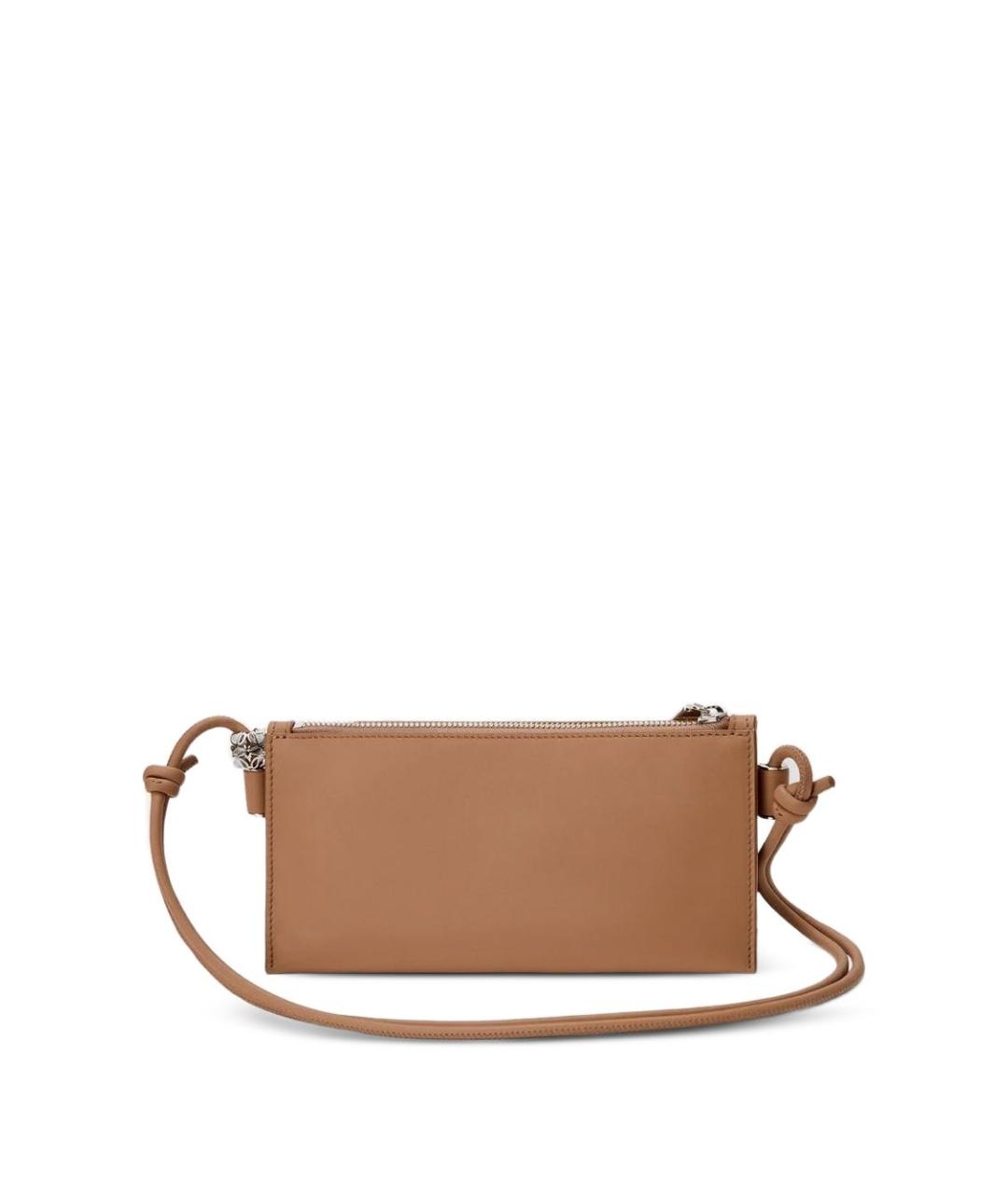 LOEWE Коричневая кожаная сумка через плечо, фото 2