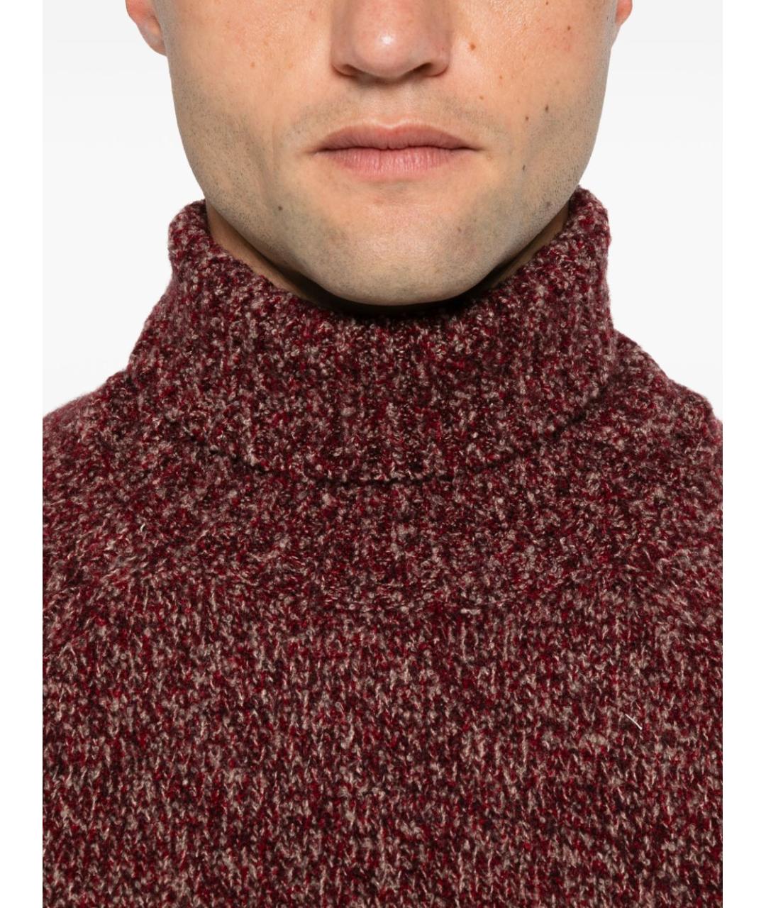 BRUNELLO CUCINELLI Бордовый кашемировый джемпер / свитер, фото 3