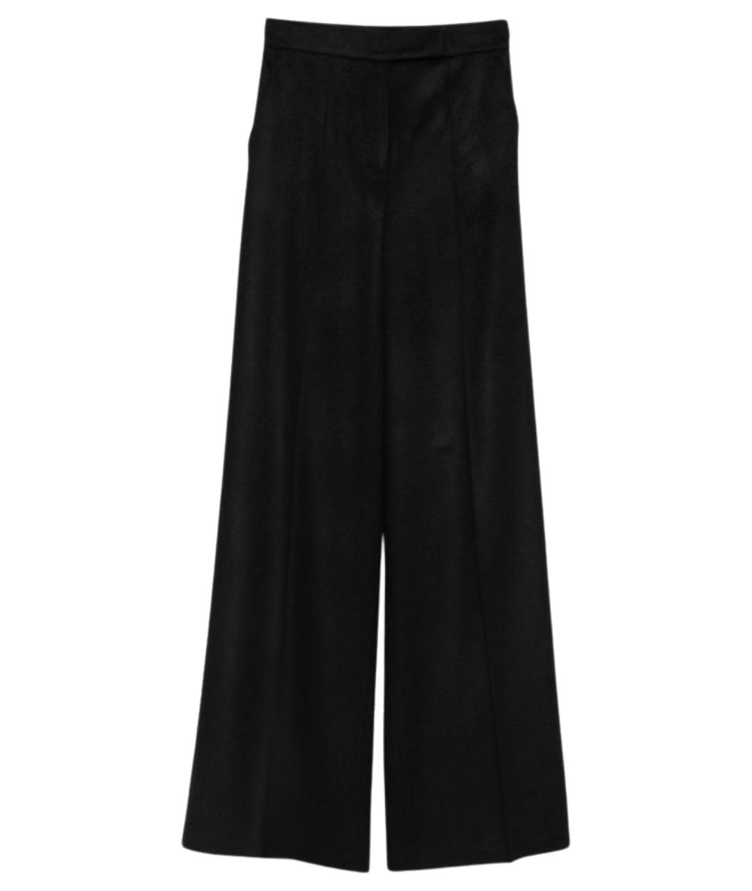 MAX MARA Черные шерстяные брюки широкие, фото 1