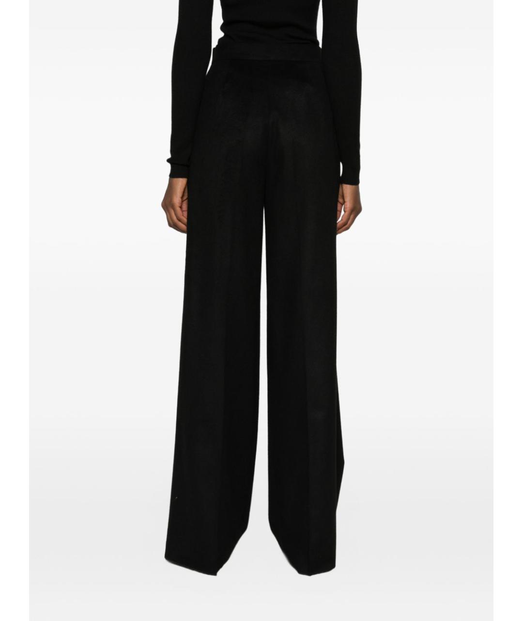 MAX MARA Черные шерстяные брюки широкие, фото 5