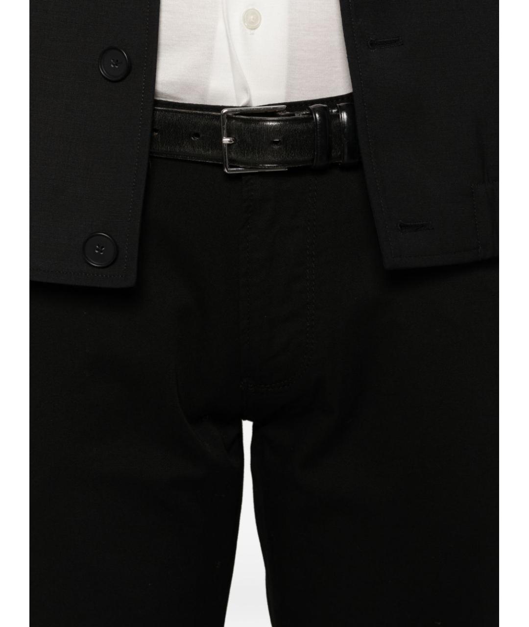 EMPORIO ARMANI Черные хлопковые прямые джинсы, фото 2