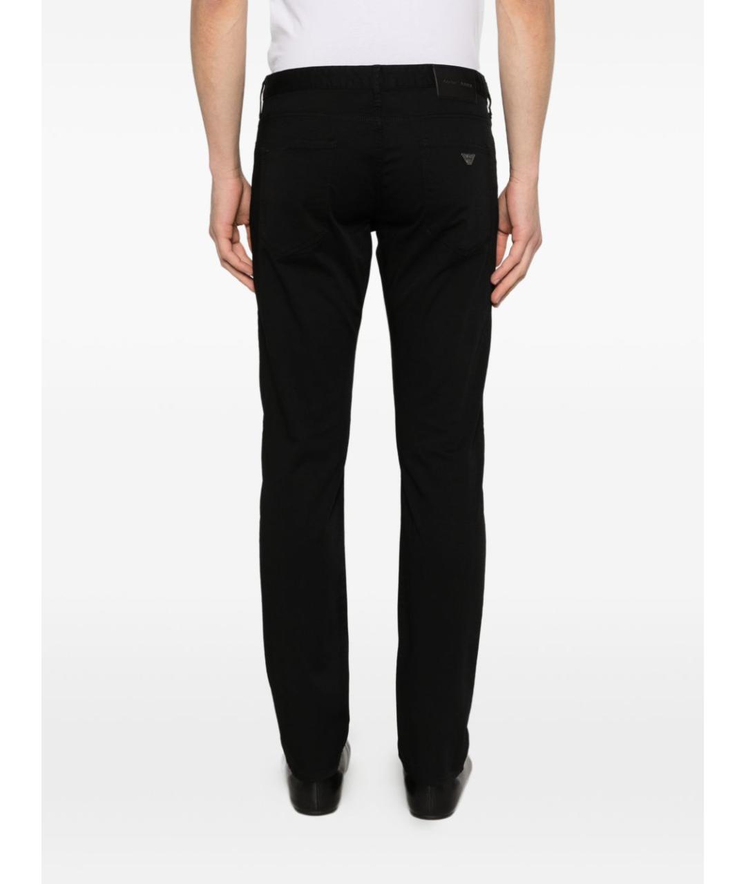 EMPORIO ARMANI Черные хлопковые прямые джинсы, фото 5