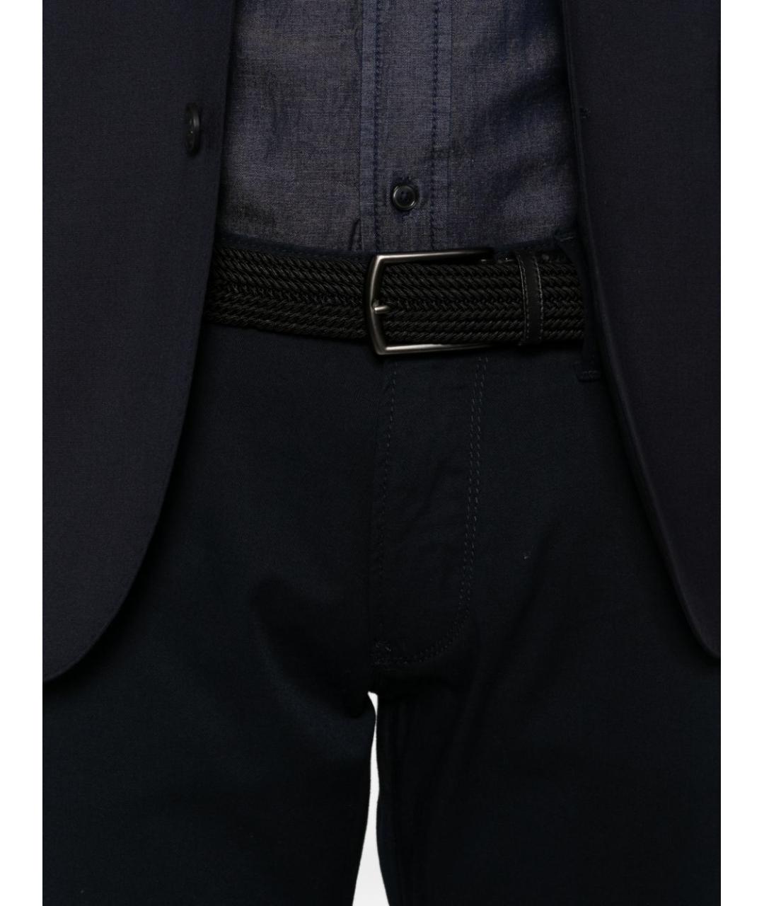 EMPORIO ARMANI Синие хлопковые прямые джинсы, фото 3