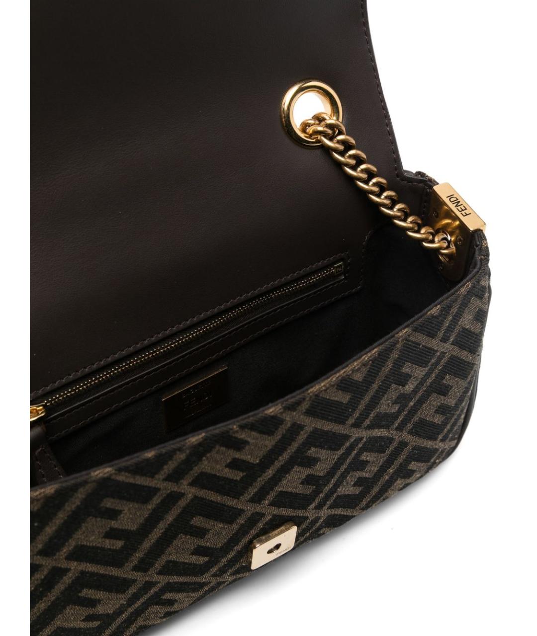 FENDI Коричневая сумка через плечо из канвы, фото 2