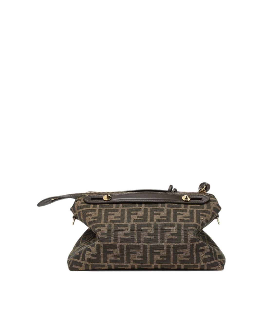 FENDI Коричневая сумка через плечо из канвы, фото 2