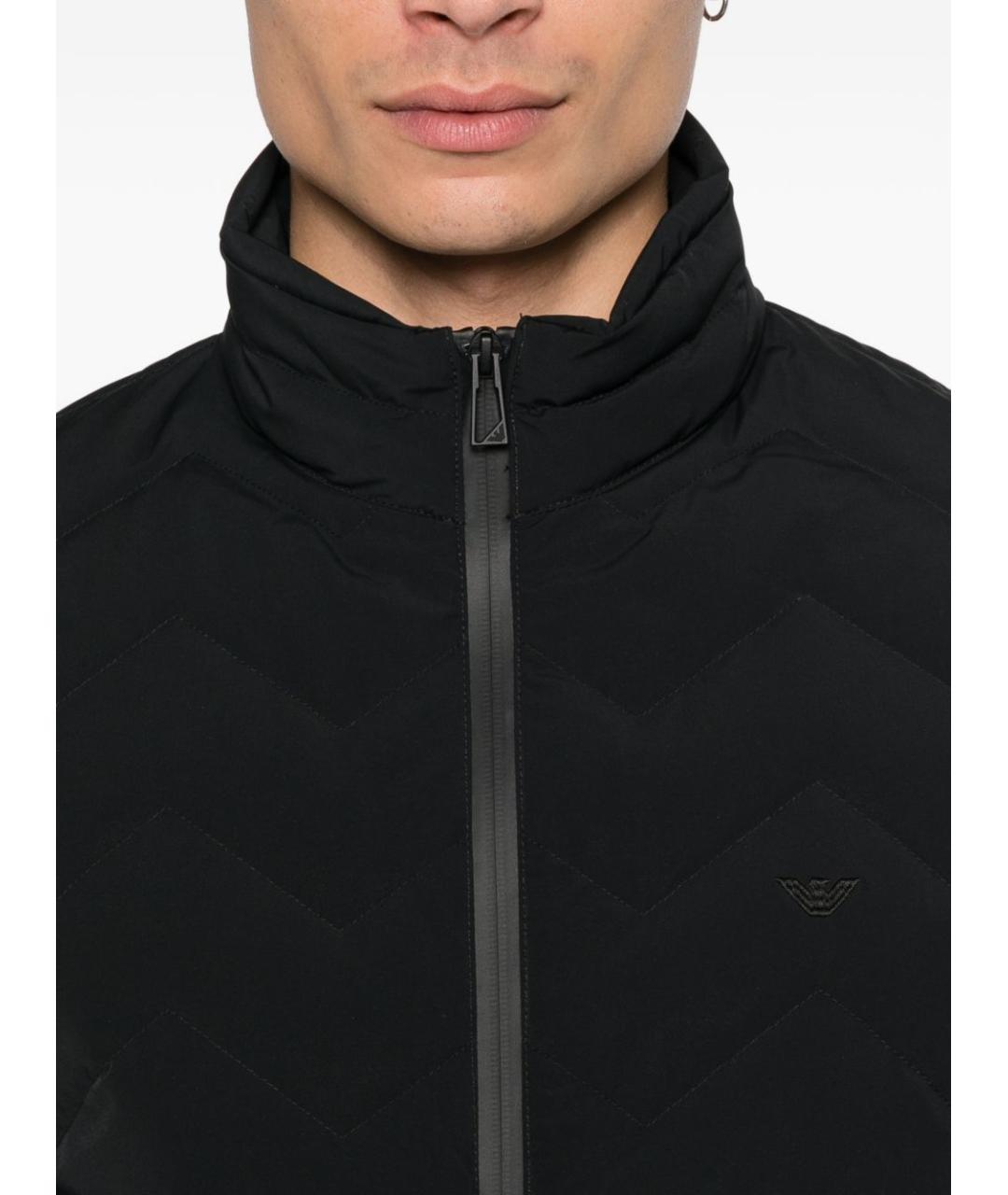 EMPORIO ARMANI Черная полиамидовая куртка, фото 4
