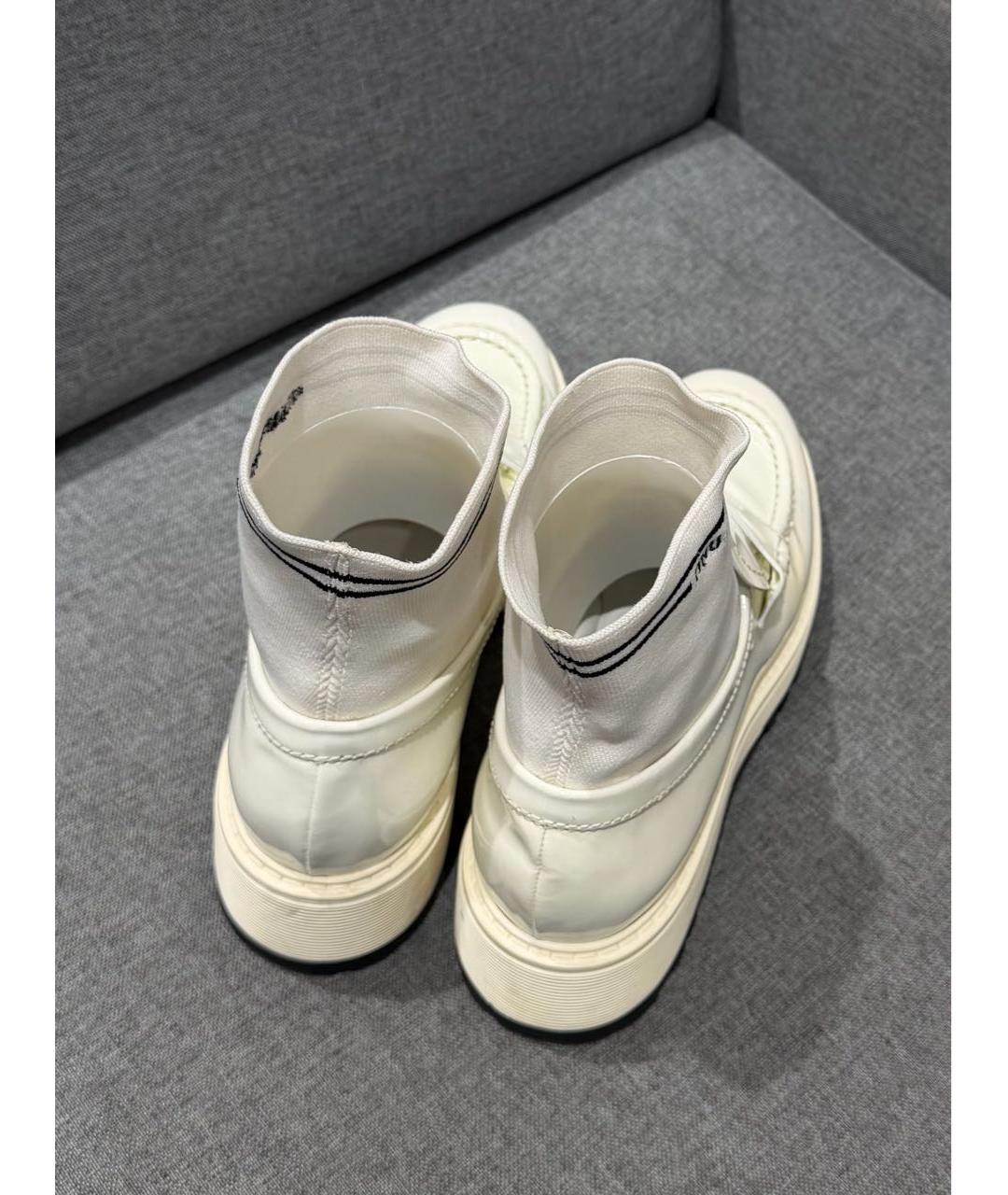 MIU MIU Белые ботинки из лакированной кожи, фото 4