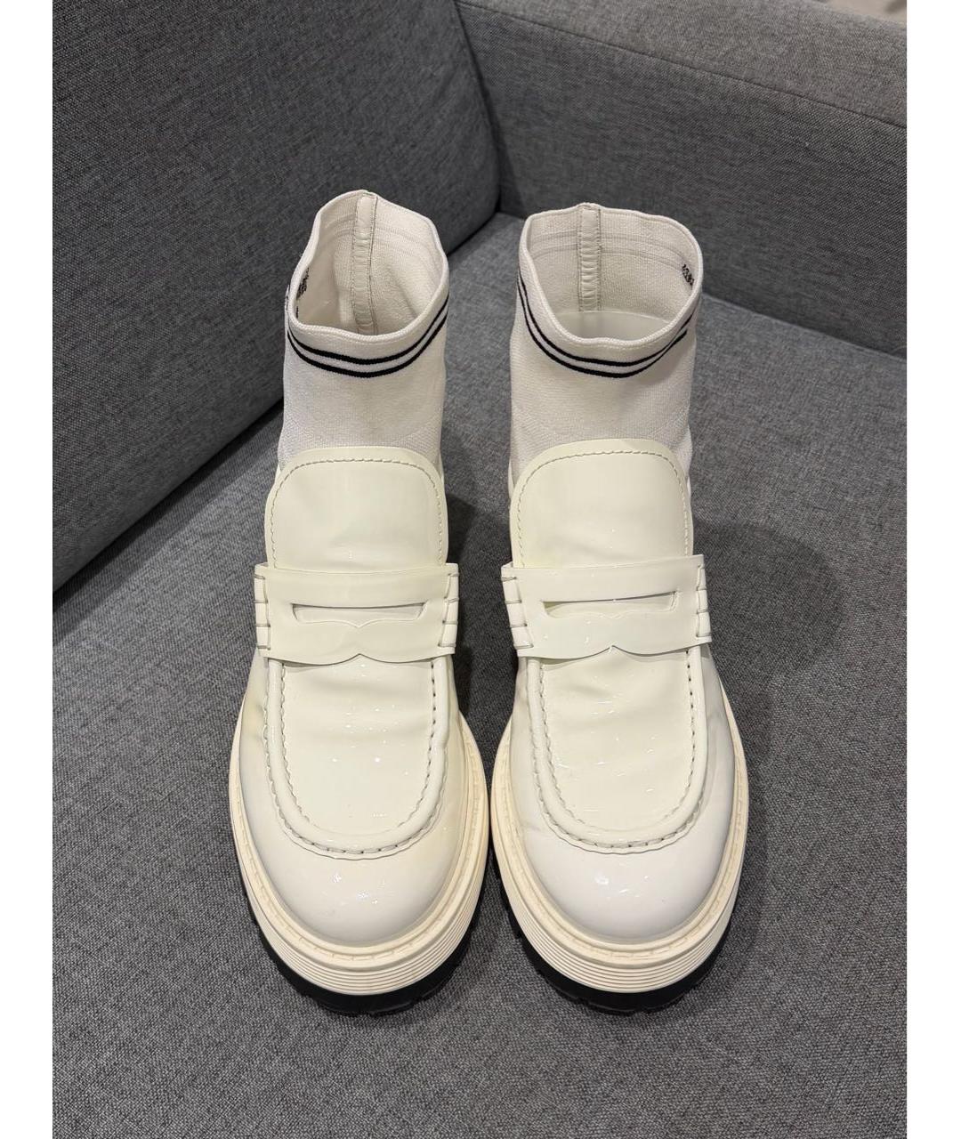 MIU MIU Белые ботинки из лакированной кожи, фото 2