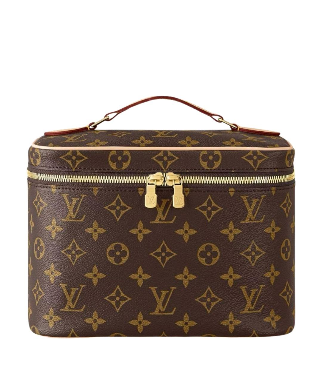 LOUIS VUITTON Коричневая косметичка из канвы, фото 1