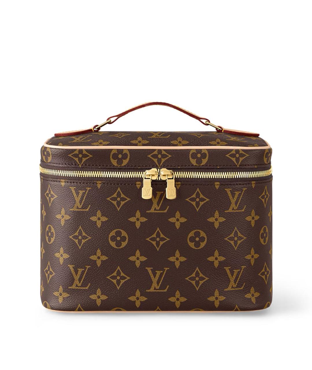 LOUIS VUITTON Коричневая косметичка из канвы, фото 4