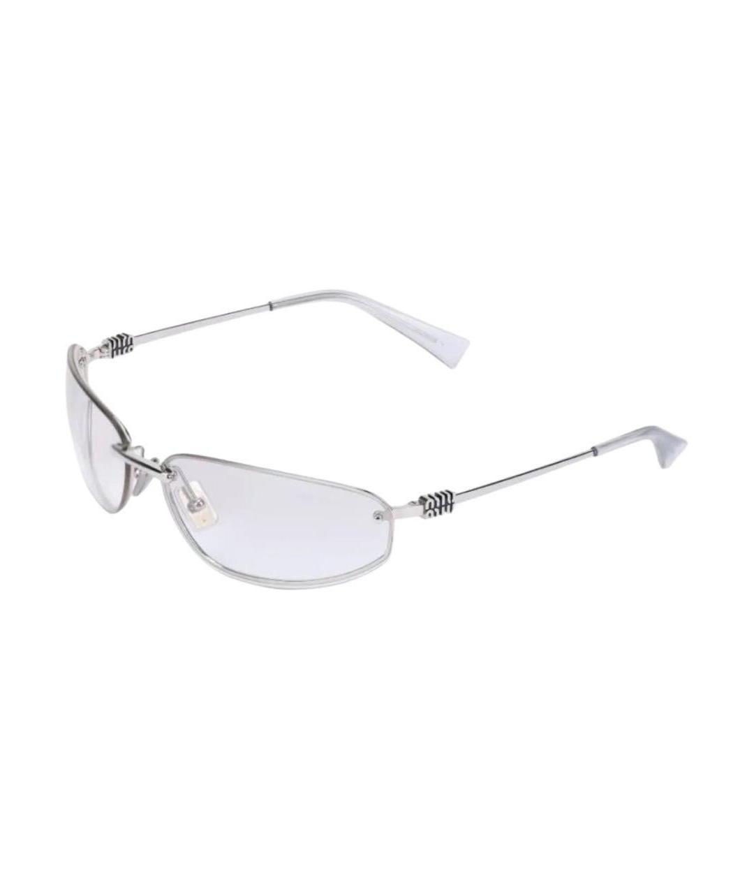 MIU MIU Прозрачные металлические солнцезащитные очки, фото 1