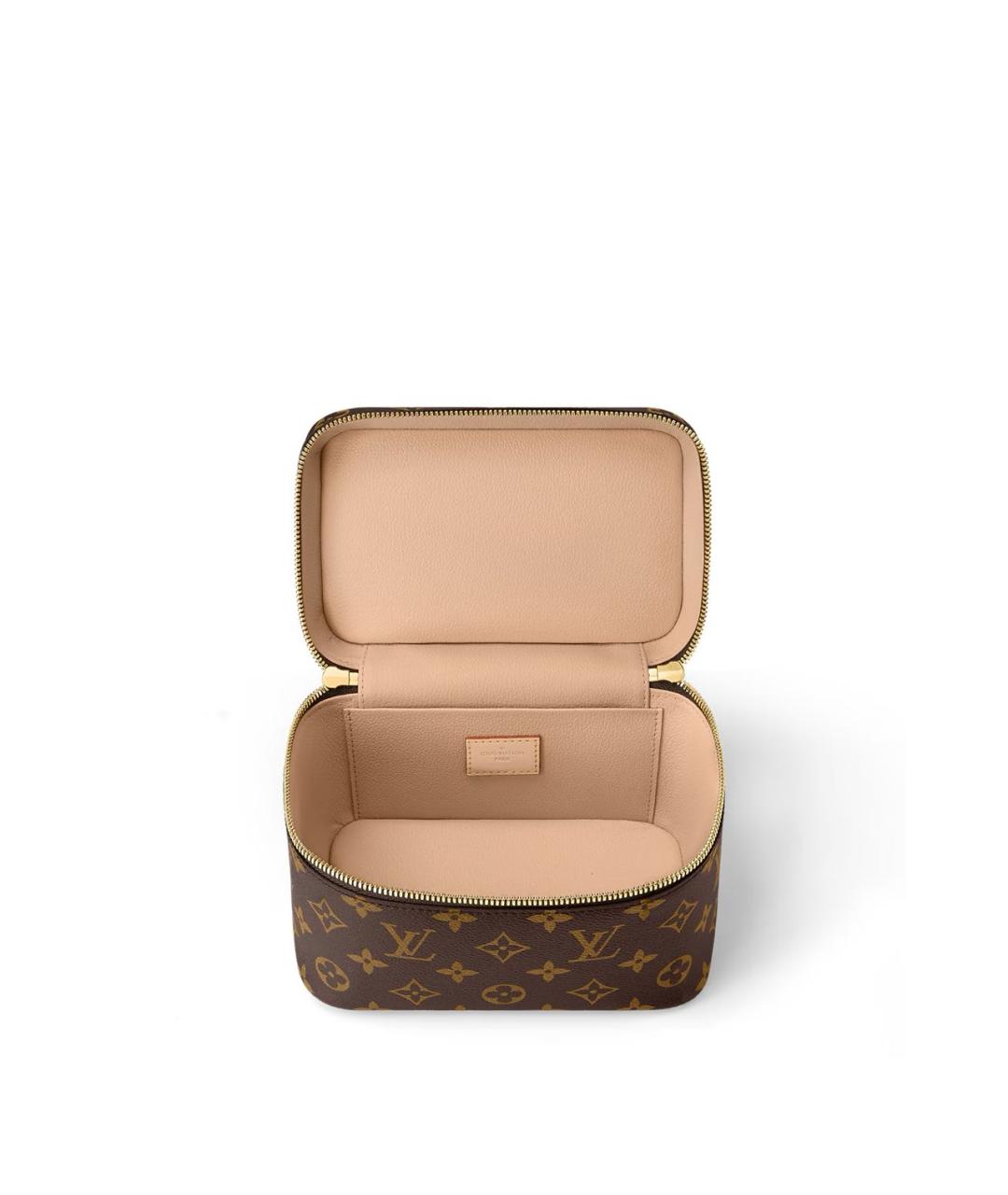 LOUIS VUITTON Коричневая косметичка из канвы, фото 2