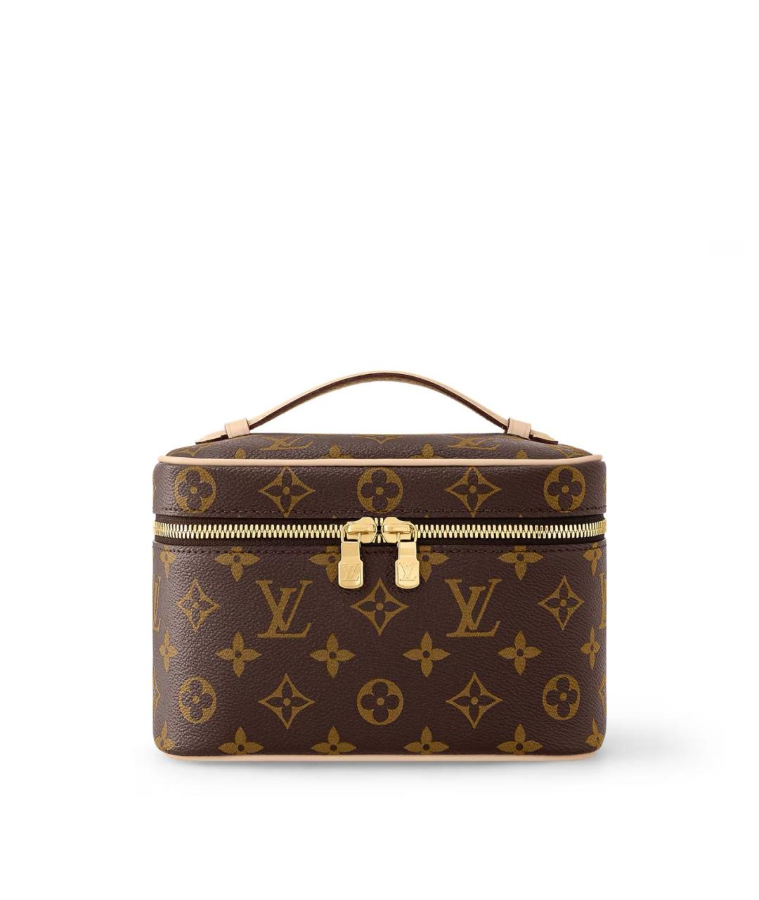 LOUIS VUITTON Коричневая косметичка из канвы, фото 5