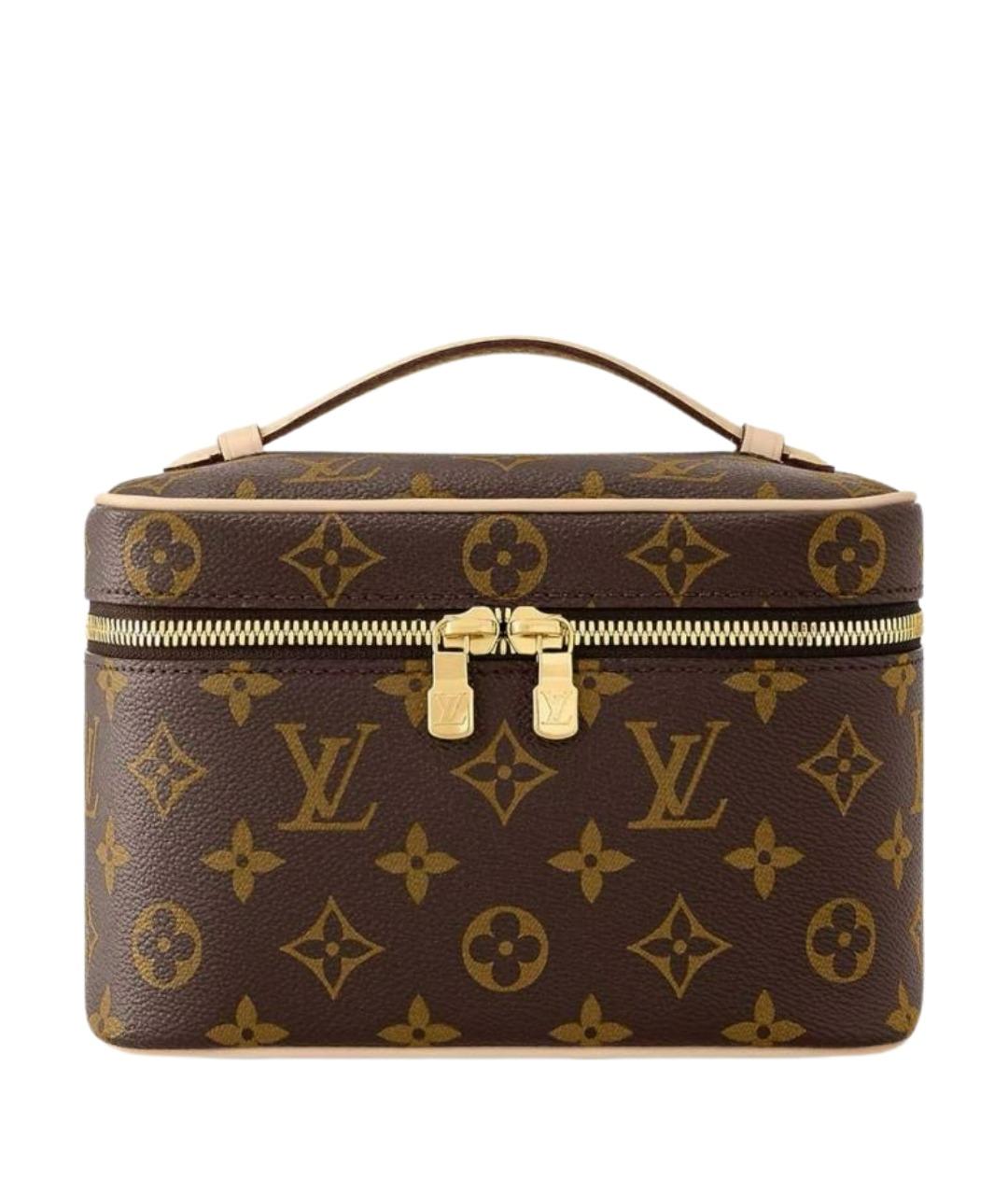 LOUIS VUITTON Коричневая косметичка из канвы, фото 1