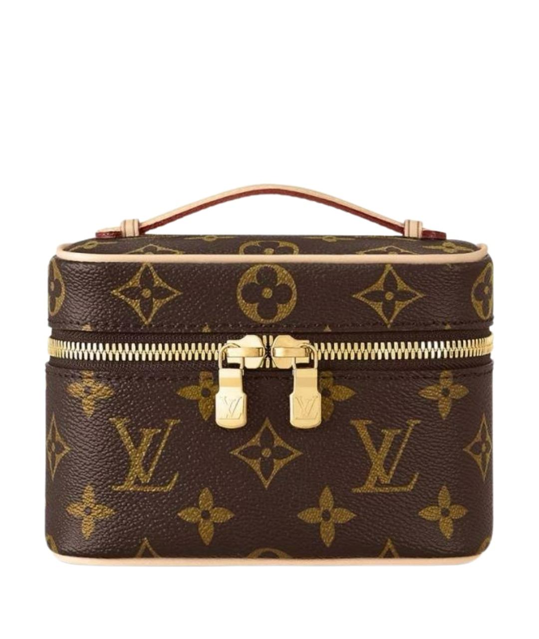 LOUIS VUITTON Коричневая косметичка из канвы, фото 1