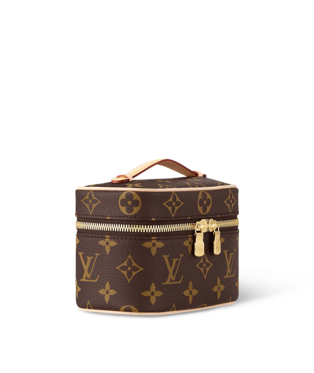 LOUIS VUITTON Коричневая косметичка из канвы, фото 2