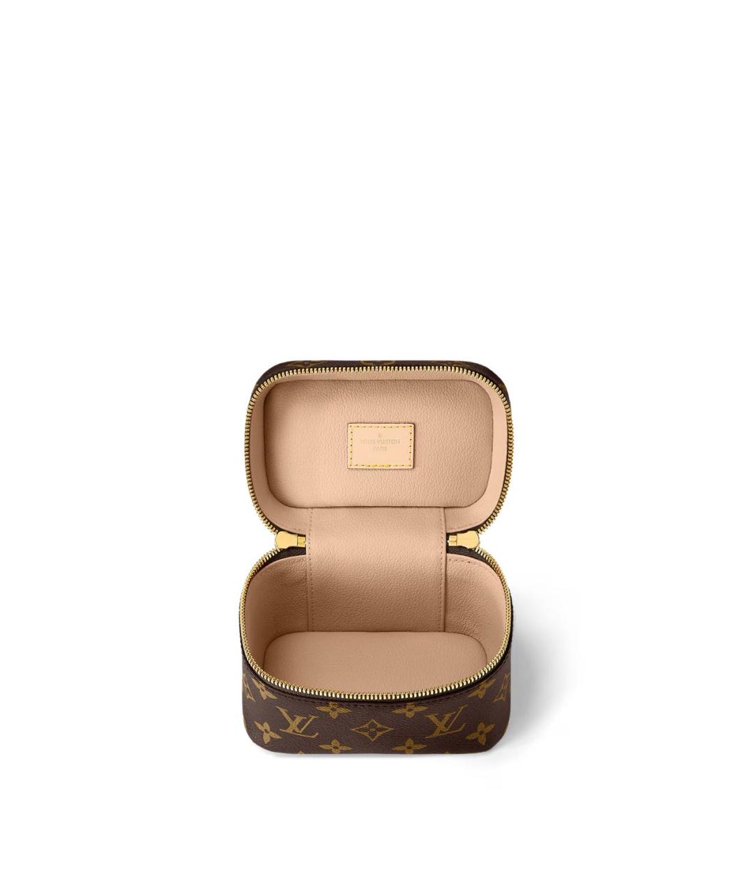 LOUIS VUITTON Коричневая косметичка из канвы, фото 3