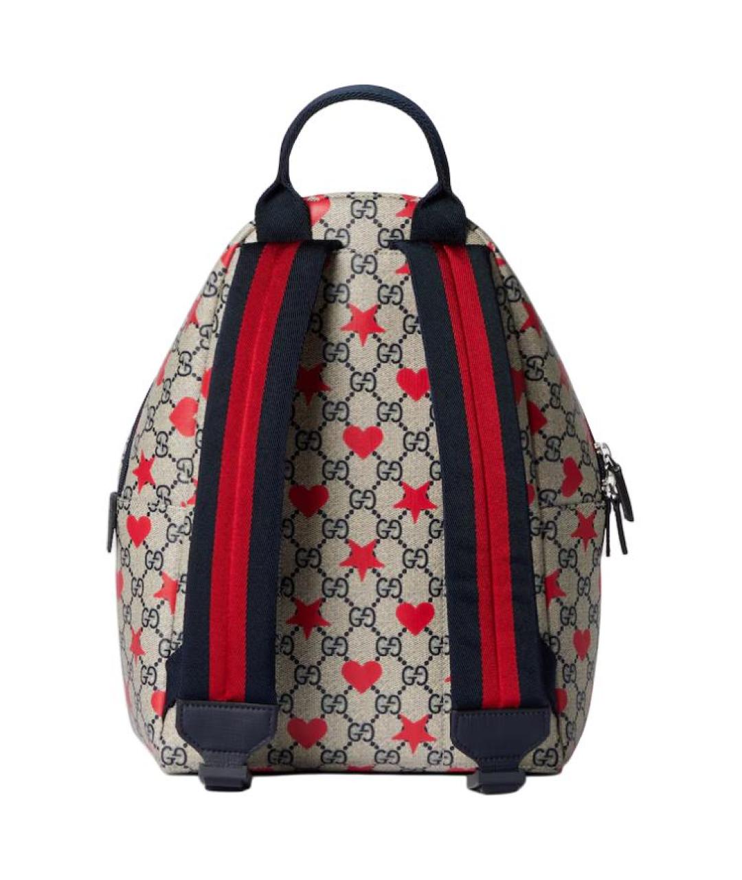 GUCCI Бежевый рюкзак из канвы, фото 4