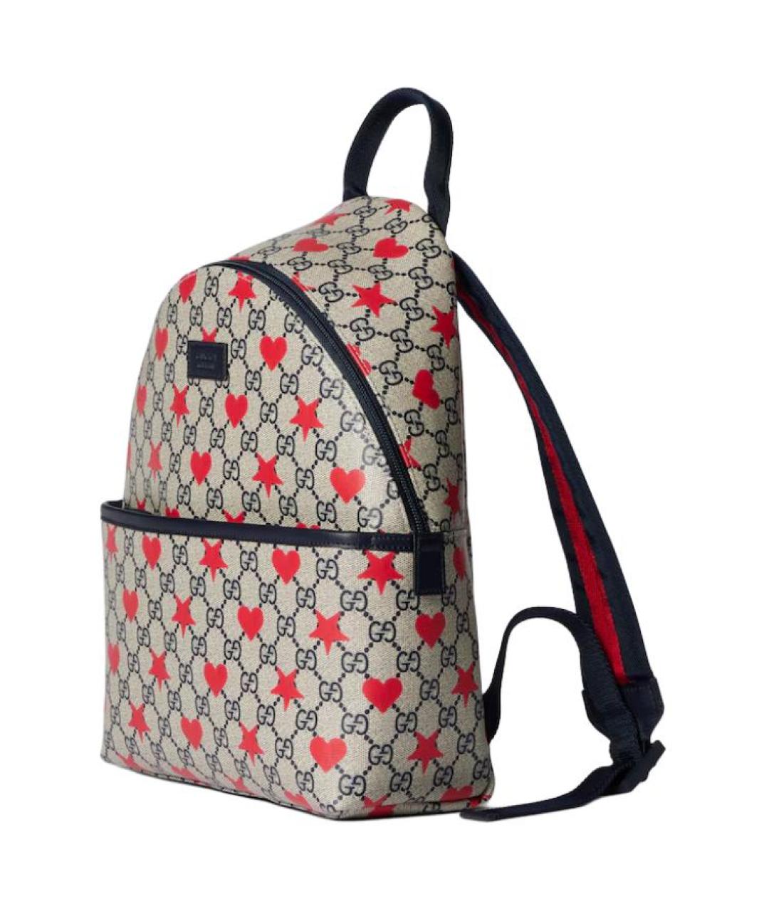 GUCCI Бежевый рюкзак из канвы, фото 2