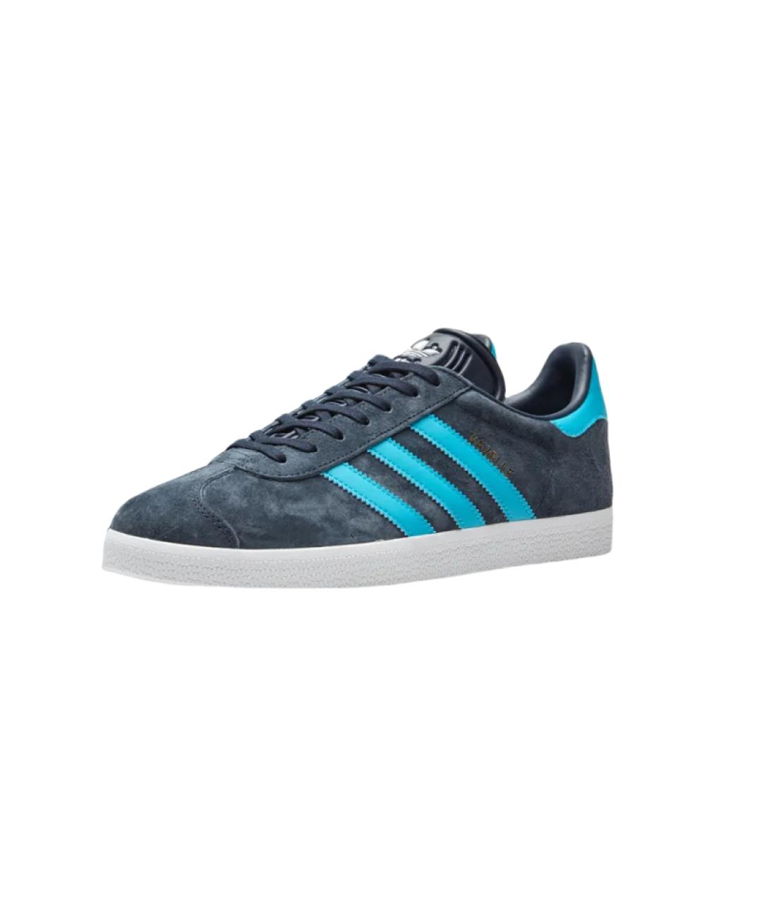 ADIDAS Синие замшевые низкие кроссовки / кеды, фото 3