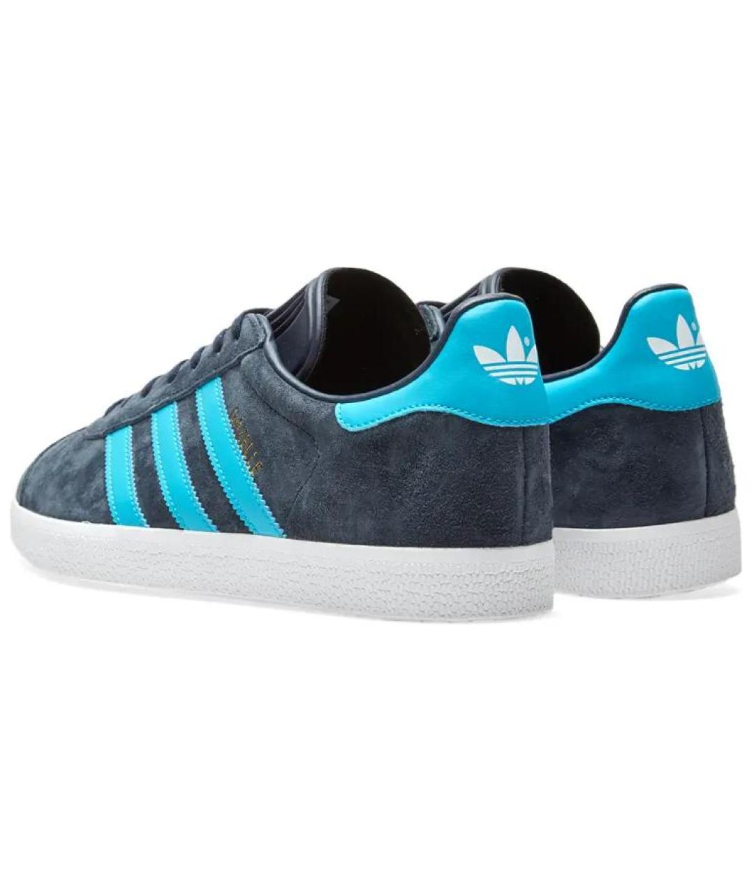 ADIDAS Синие замшевые низкие кроссовки / кеды, фото 4