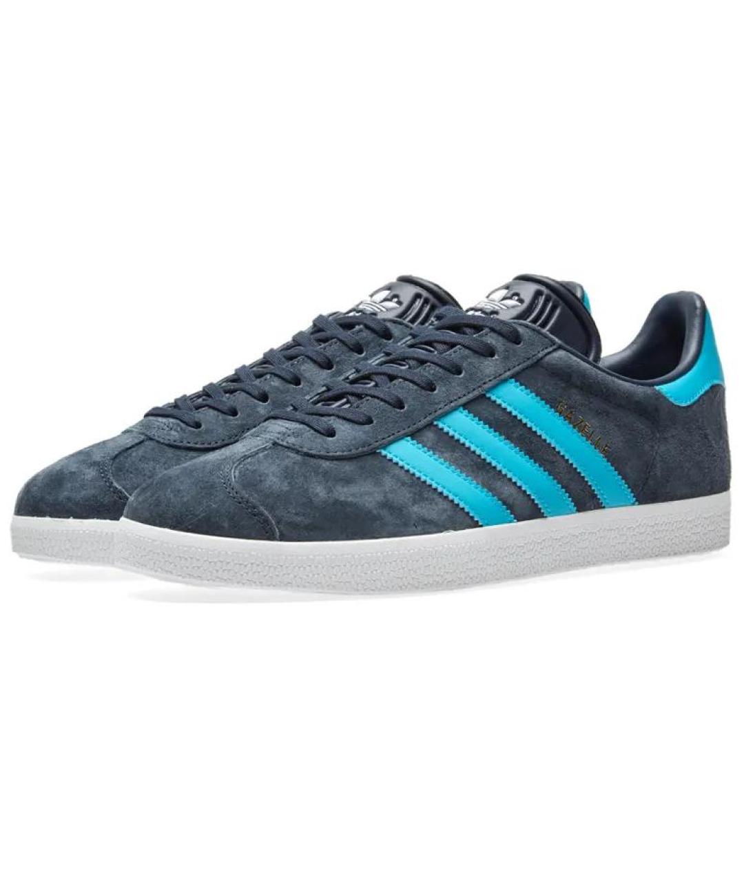 ADIDAS Синие замшевые низкие кроссовки / кеды, фото 2